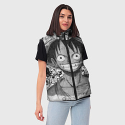 Женский жилет Луфи улыбается one piece, цвет: 3D-светло-серый — фото 2