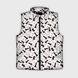 Женский жилет Шахматные Фигуры, цвет: 3D-черный