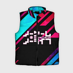 Женский жилет NO GAME NO LIFE LOGO, цвет: 3D-черный