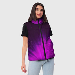 Женский жилет СИРЕНЬЕВЫЕ ЛУЧИ, цвет: 3D-красный — фото 2