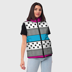 Женский жилет Молодежный современный узор, цвет: 3D-черный — фото 2