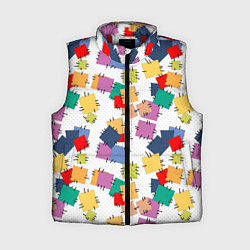 Женский жилет Ретро узор-заплатки, цвет: 3D-красный