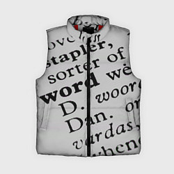 Женский жилет Текст из словоря, цвет: 3D-красный