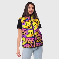 Женский жилет ROBLOX РОБЛОКС YEET, цвет: 3D-черный — фото 2