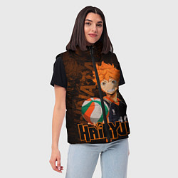 Женский жилет Хината Волейбол, цвет: 3D-черный — фото 2