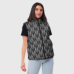 Женский жилет Узор Арт деко, цвет: 3D-черный — фото 2