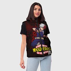 Женский жилет Шото Тодороки, цвет: 3D-черный — фото 2