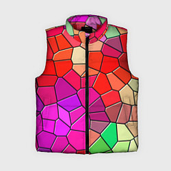 Женский жилет Мозаика цветная, цвет: 3D-красный