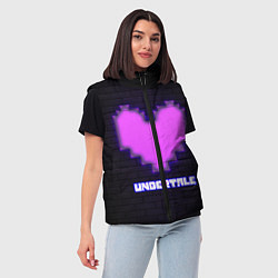 Женский жилет UNDERTALE PURPLE HEART, цвет: 3D-красный — фото 2