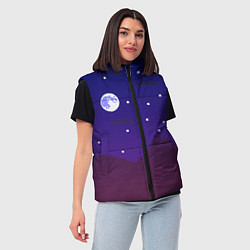 Женский жилет Пиксельная ночь 8 bit, цвет: 3D-красный — фото 2