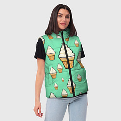 Женский жилет Мороженое - Ice Cream Party, цвет: 3D-красный — фото 2