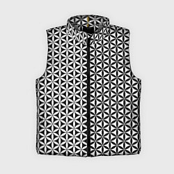 Женский жилет Цветок Жизни чёрно-белый, цвет: 3D-светло-серый