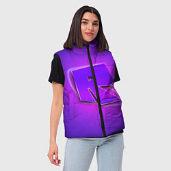 Женский жилет ROBLOX NEON LOGO РОБЛОКС, цвет: 3D-черный — фото 2