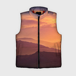 Женский жилет Закат в горах