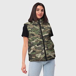 Женский жилет Именной камуфляж Колян, цвет: 3D-черный — фото 2