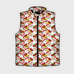 Женский жилет Дед Мороз и Снеговик, цвет: 3D-черный