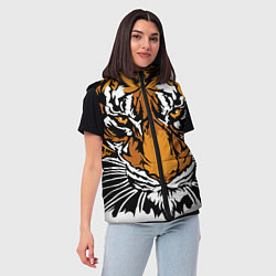 Женский жилет Взгляд хозяина джунглей, цвет: 3D-черный — фото 2