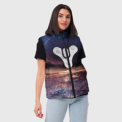 Женский жилет ДЕСТИНИ ЗЕМЛЯ ХАБ, СТРАННИК НАД ГОРОДОМ, цвет: 3D-черный — фото 2