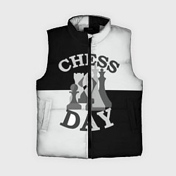 Женский жилет Шахматный День, цвет: 3D-светло-серый