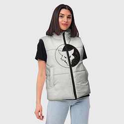 Женский жилет Лунные волки ранний лого цвет легиона, цвет: 3D-светло-серый — фото 2