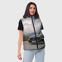 Женский жилет Mercedes V8 Biturbo Racing Team AMG, цвет: 3D-красный — фото 2