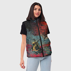 Женский жилет Sekiro Самурай против дракона, цвет: 3D-черный — фото 2