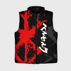 Женский жилет БЕРСЕРК КРАСНОЕ КЛЕЙМО ИЕРОЛГИФЫ, цвет: 3D-черный