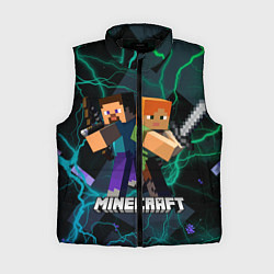 Женский жилет Молнии Майнкрафт, цвет: 3D-черный