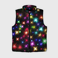 Женский жилет ПРАЗДНИЧНЫЕ ОГОНЬКИ, цвет: 3D-красный