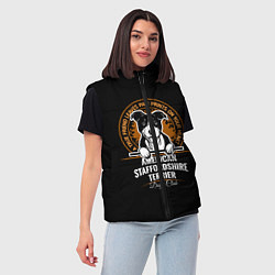 Женский жилет Американский Стаффордширский Терьер, цвет: 3D-черный — фото 2