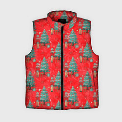 Женский жилет Щелкунчик Новый год, цвет: 3D-красный