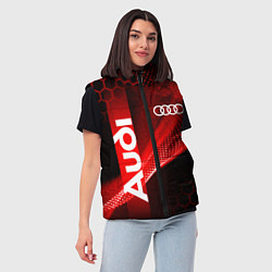 Женский жилет AUDI АУДИ SPORT СПОРТ RED AND BLACK, цвет: 3D-черный — фото 2
