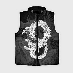 Женский жилет Белый Дракон Гранж White Dragon, цвет: 3D-светло-серый