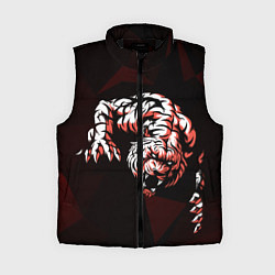 Женский жилет Злой тигр нападает, цвет: 3D-черный