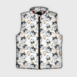 Женский жилет Собака Сибирский Хаски, цвет: 3D-красный