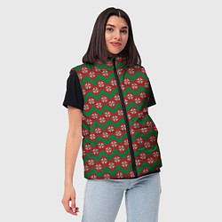 Женский жилет Knitted Snowflake Pattern, цвет: 3D-черный — фото 2