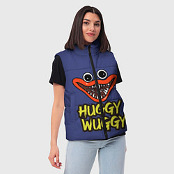 Женский жилет Huggy Wuggy: Smile, цвет: 3D-светло-серый — фото 2