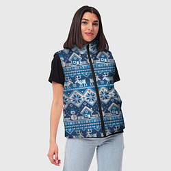 Женский жилет Christmas Pattern, цвет: 3D-черный — фото 2