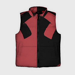 Женский жилет Улыбка на красно-черном фоне, цвет: 3D-красный