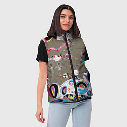 Женский жилет Takashi Murakami арт с языками, цвет: 3D-светло-серый — фото 2
