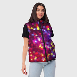 Женский жилет ПРАЗДНИЧНЫЕ ОГОНЬКИ НОВЫЙ ГОД 2022, цвет: 3D-черный — фото 2