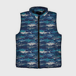 Женский жилет Хищные Акулы, цвет: 3D-черный