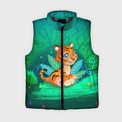 Женский жилет Тигр в большой кувшинке