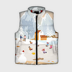 Женский жилет Зимние Забавы 2022, цвет: 3D-красный