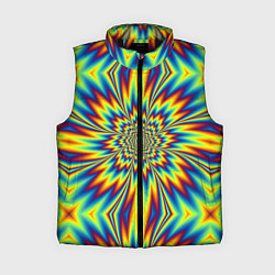 Женский жилет Пульсирующий Огненный Цветок, цвет: 3D-черный