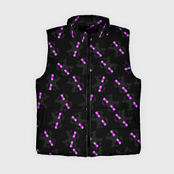 Женский жилет ЛИЦО ЭНДЕРМЕНА, МАЙНКРАФТ, цвет: 3D-черный