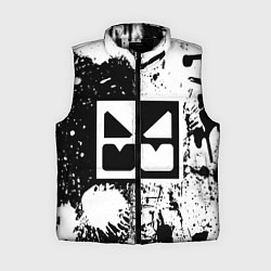 Женский жилет GEOMETRY DASH BLACK & WHITE SMILE, цвет: 3D-черный