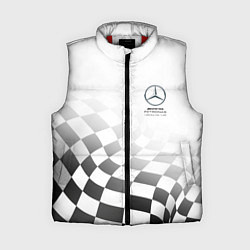 Женский жилет MERCEDES, МЕРСЕДЕС СПОРТ, ФИНИШНЫЙ ФЛАГ, ФОРМУЛА 1, цвет: 3D-красный