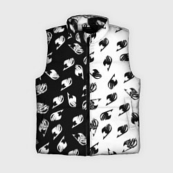 Женский жилет FAIRY TAIL BLACK WHITE ХВОСТ ФЕИ СИМВОЛЫ ЧЁРНО БЕЛ