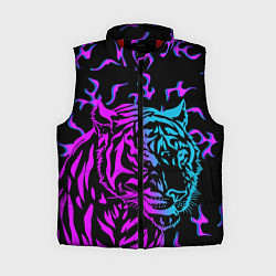Женский жилет Неоновый ТИГР Год тигра, цвет: 3D-красный